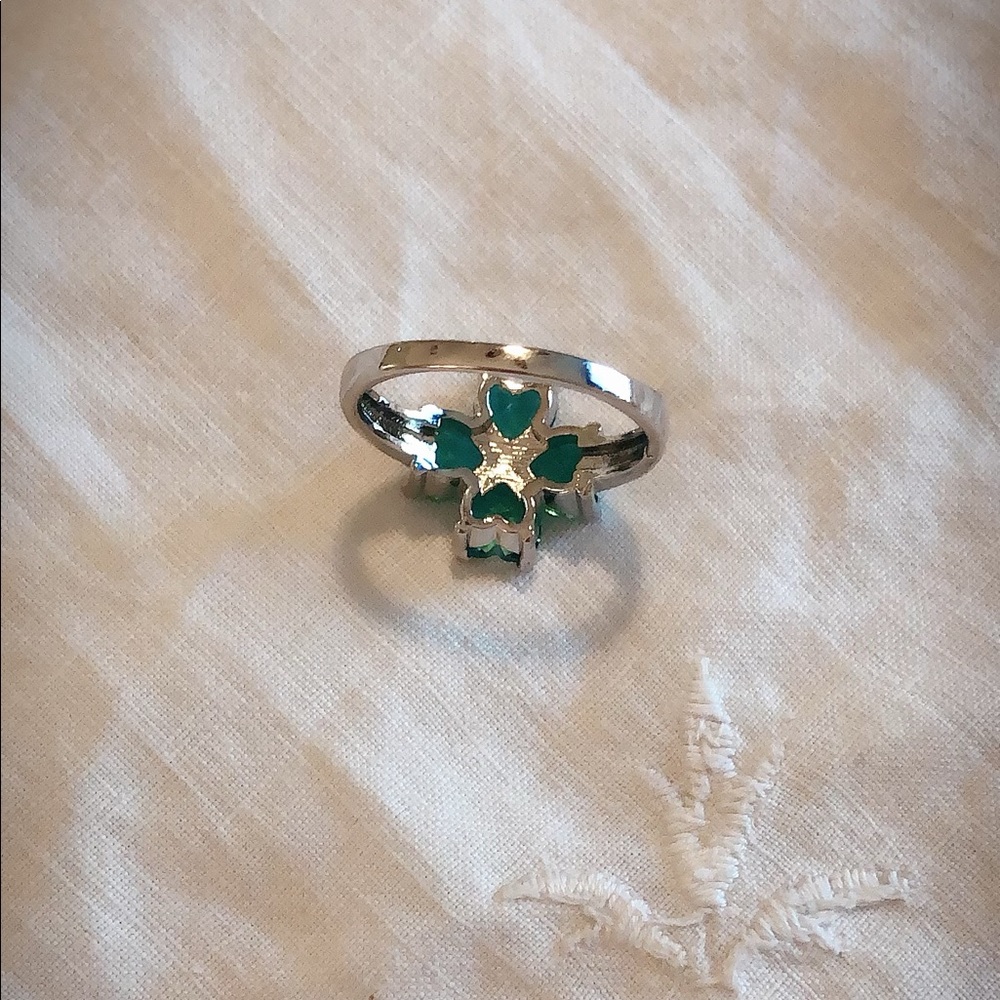 Blue-Green Aquamarine & Silver Ring - Picture 4 of 6